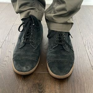 MENS ADIDAS NEIGHBORHOOD X  BLACK SUEDE HIGH TOP SNEAKERS GUM SOLE SZ 11.5